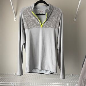 Adidas Gray Quarter-Zip Sweater